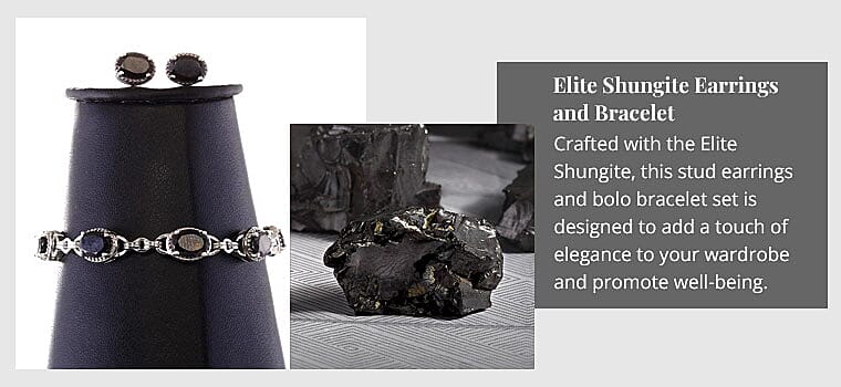 Elite Shungite Earrings and Bracelet Banner