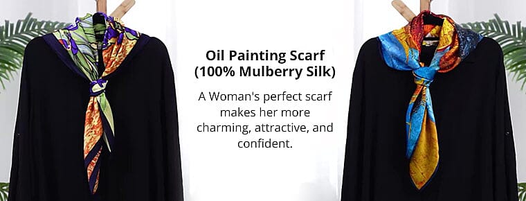 Oil Painting Scarf Banner