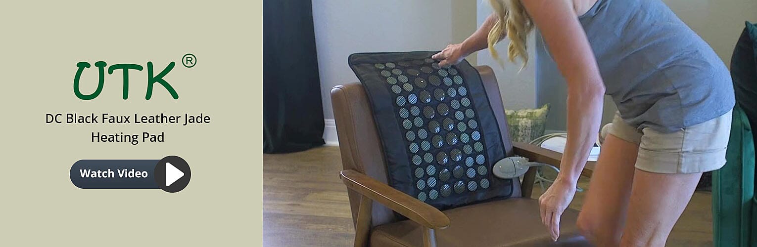 UTK Far Infrared Natural Jade and Tourmaline Heating Pad Banner