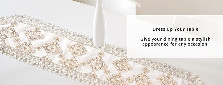 Table Runner with Lace  Banner