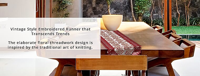 Table Runner with Lace  Banner