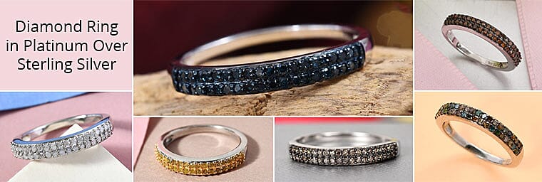 Diamond Ring in Platinum Over Sterling Silver Banner