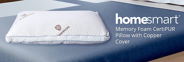 CertiPUR Pillow with Copper Cover Banner