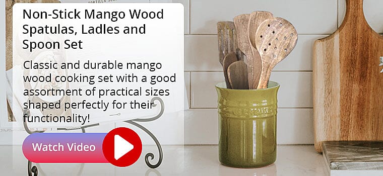 Non-Stick Mango Wood Spatulas Set Banner