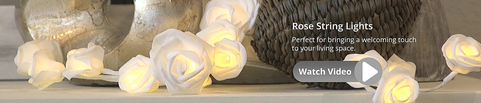 Rose String Lights Banner