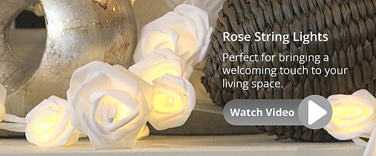 Rose String Lights Banner