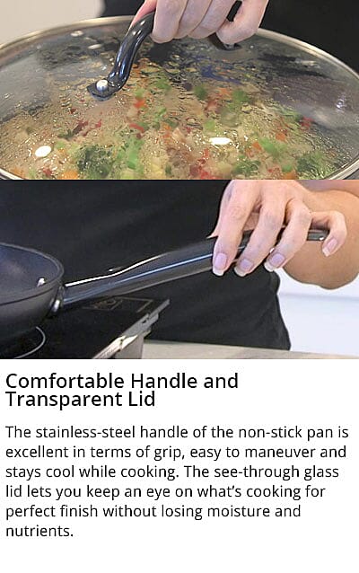 Comfortable Handle and Transparent Lid