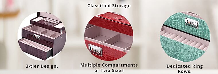 Faux Leather Convertible Jewelry Box Banner