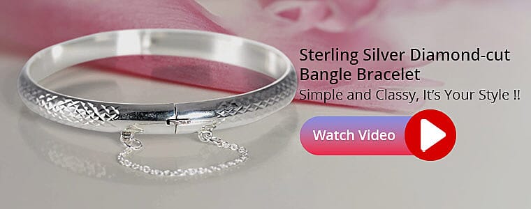 Diamond-cut Bangle Bracelet Banner