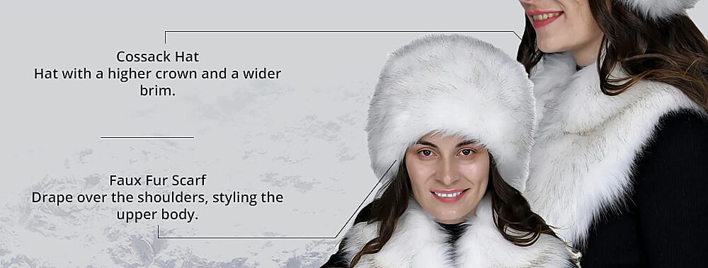 Faux Fur Cossack Hat and Scarf    Banner