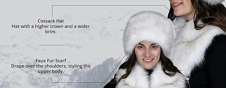 Faux Fur Cossack Hat and Scarf    Banner