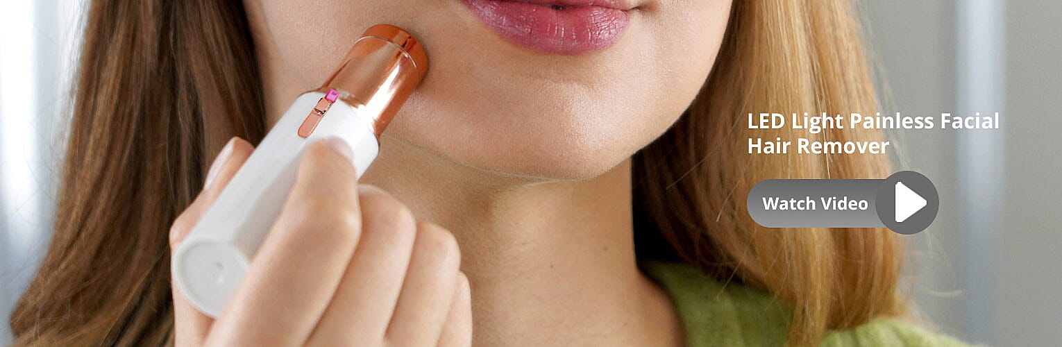 LED Light Painless Facial Hair Remover Banner
