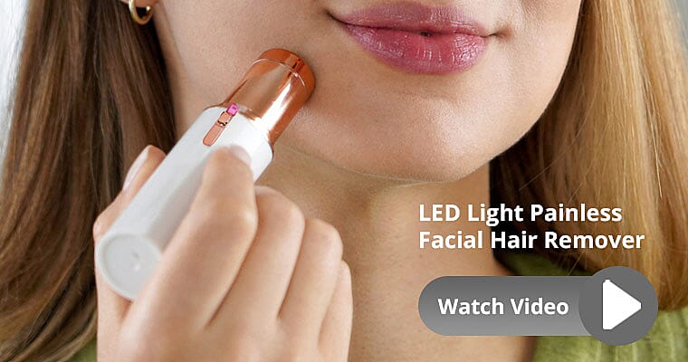 LED Light Painless Facial Hair Remover Banner