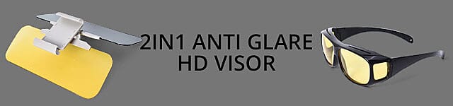 2 in1 Anti Glare HD Visor Banner