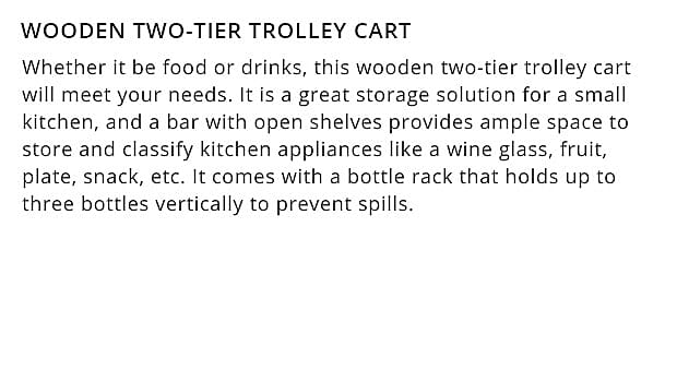 Wooden Two-Tier Trolley Cart Video