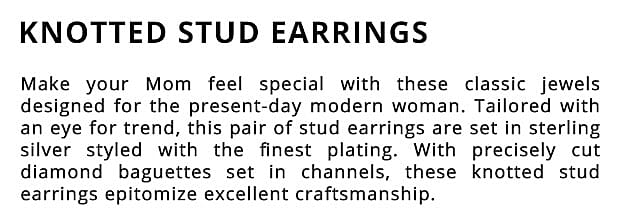 Knotted Stud Earrings Banner