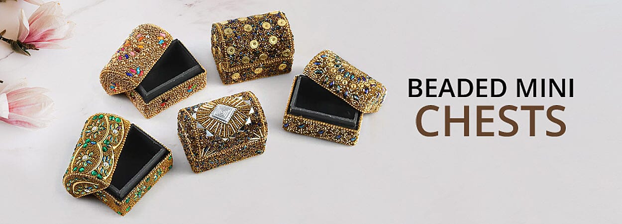 Multi Color Beaded Mini Chests Banner