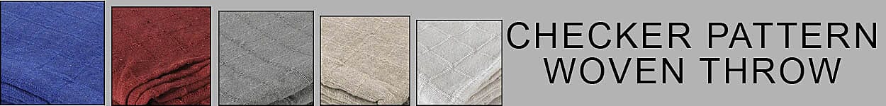 Checker Pattern Woven Throw Banner