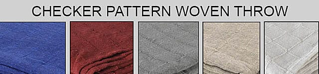 Checker Pattern Woven Throw Banner