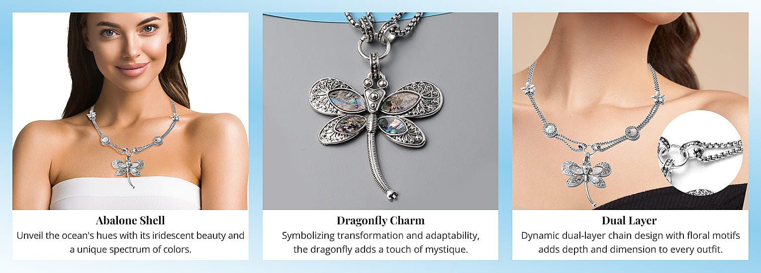 Abalone Shell and Austrian Crystal Dragonfly Necklace_Edited Banner