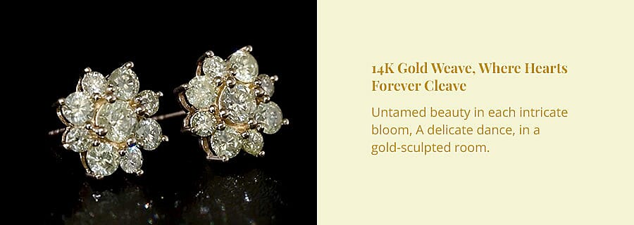 14K Gold Weave, Where Hearts Forever Cleave Banner