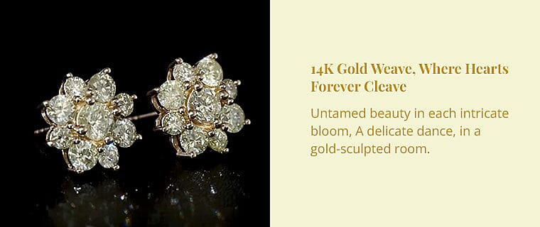 14K Gold Weave, Where Hearts Forever Cleave Banner