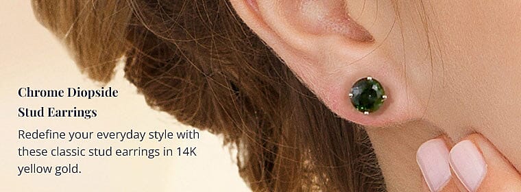 Chrome Diopside Stud Earrings Banner