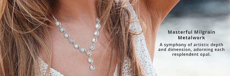 A Mesmeric Lariat of Welo Opals Banner