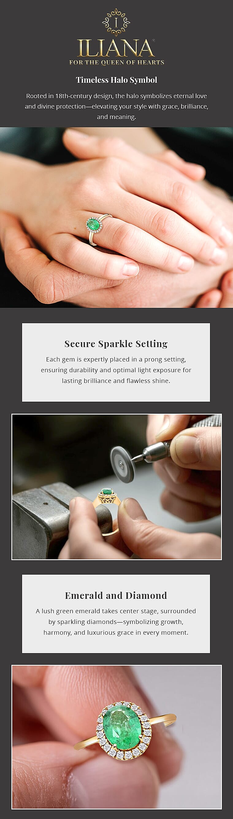 One Of A Kind Certified & Appraised Iliana AAA Kagem Zambian Emerald and G-H SI Diamond 1.40 ctw Halo Ring Banner