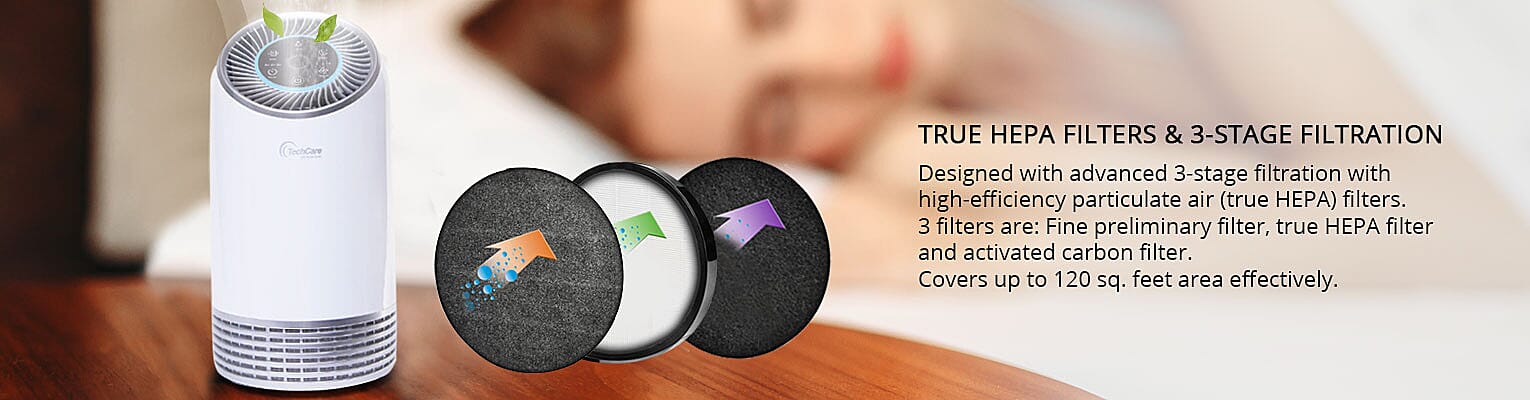 TRUE HEPA FILTERS & 3-STAGE FILTRATION
