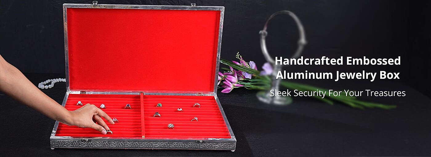 Handcrafted Embossed Aluminum Jewelry Box Banner