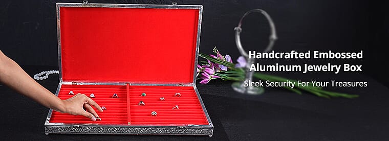 Handcrafted Embossed Aluminum Jewelry Box Banner