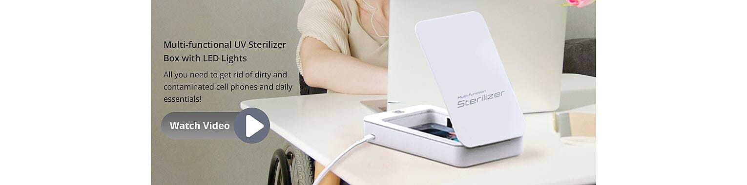 Multi-functional UV Sterilizer Box with LED Lights Banner