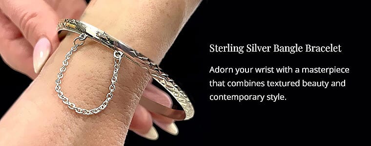 Sterling Silver Bangle Bracelet Banner