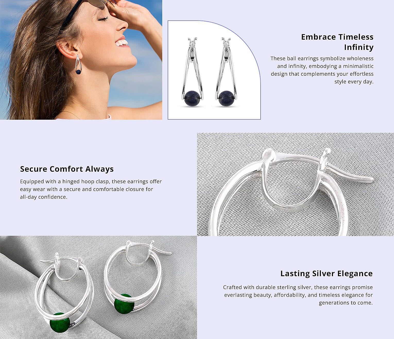 Ball Earrings in Sterling Silver Banner