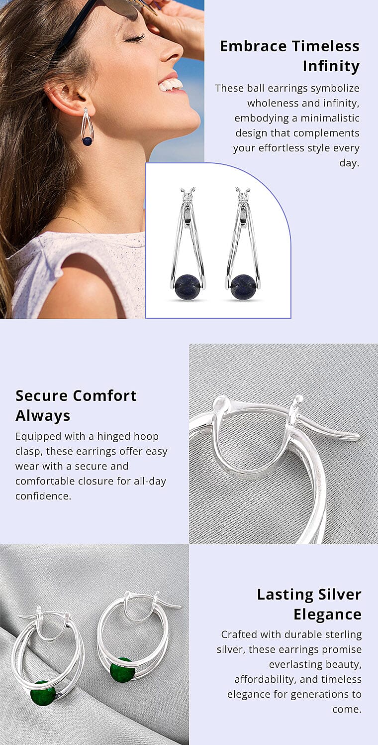 Ball Earrings in Sterling Silver Banner