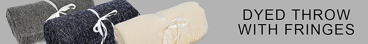 Dyed Throw with Fringes Banner