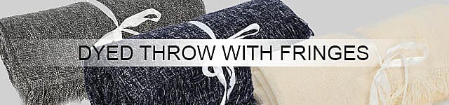 Dyed Throw with Fringes Banner