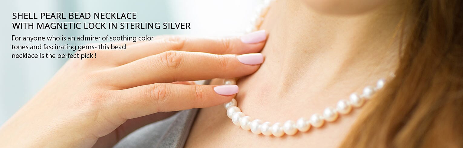 Shell Pearl Beaded Necklace Banner