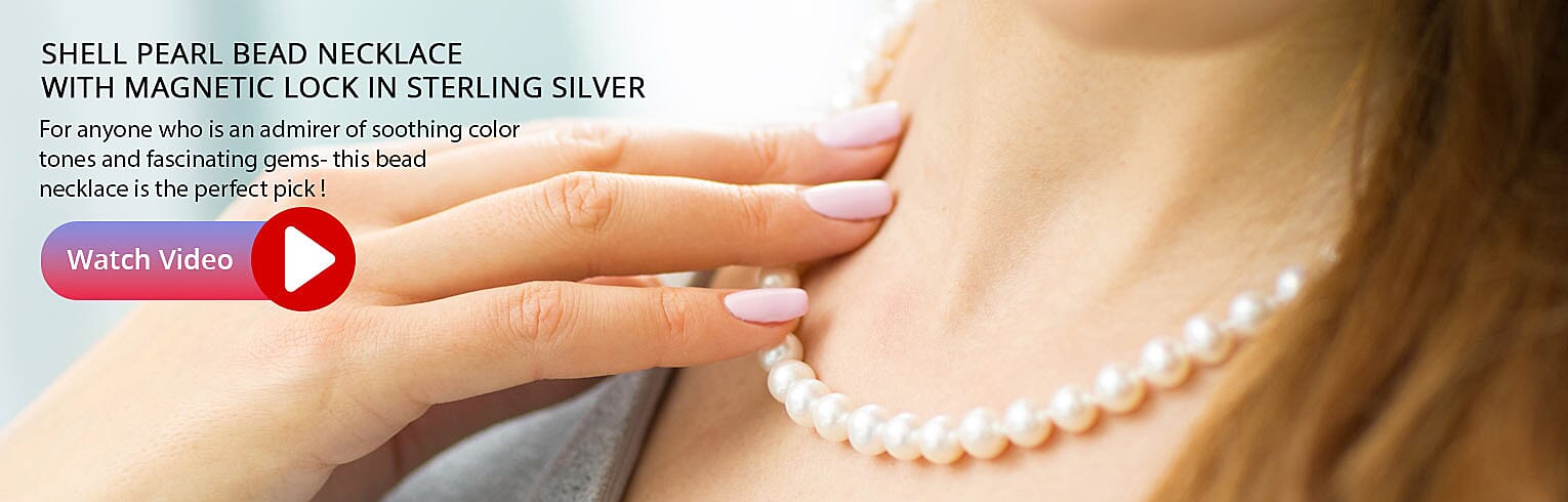 Shell Pearl Beaded Necklace Banner