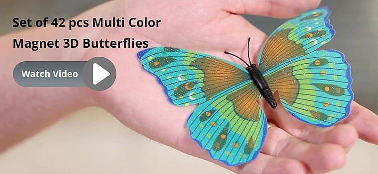 Magnet 3D Butterflies Banner