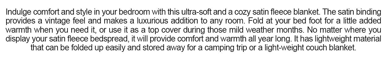 Satin Trim Blanket Banner