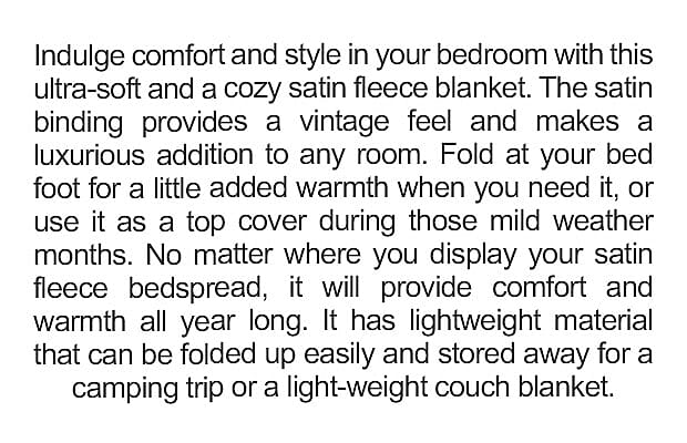 Satin Trim Blanket Banner