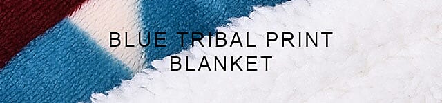 Blue Tribal Print Blanket Banner