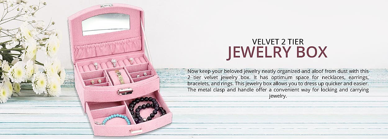 Velvet 2 Tier Jewelry Box Banner