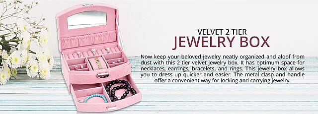 Velvet 2 Tier Jewelry Box Banner