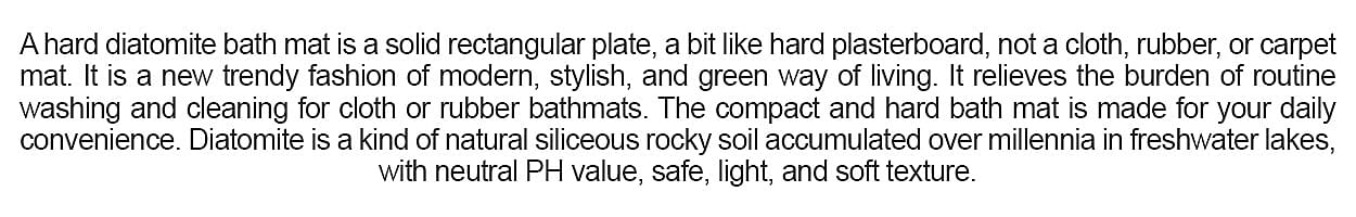 Hard Diatomite Bath Mat with Removable Cover Banner