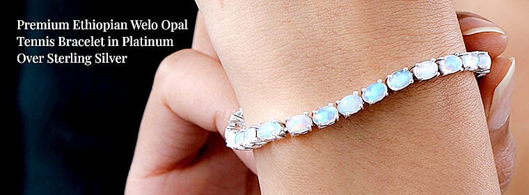 Premium Ethiopian Welo Opal Tennis Bracelet Banner