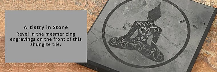 Shungite Polished Square Tile Banner