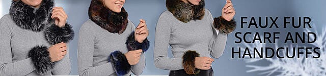 Faux Fur Scarf and Handcuffs Banner